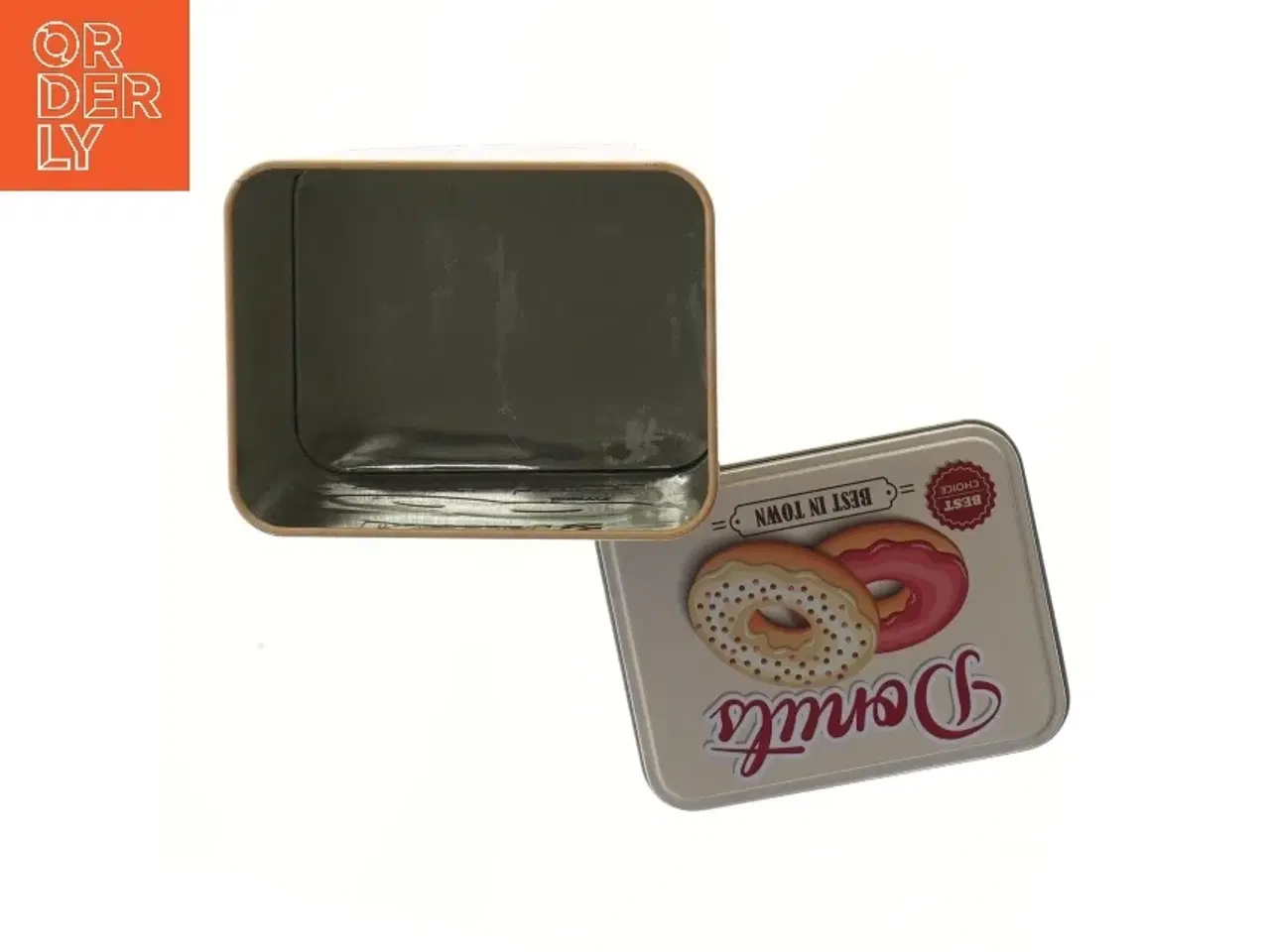 Billede 3 - Metal dåse med donut-design (str. 20x13 cm)