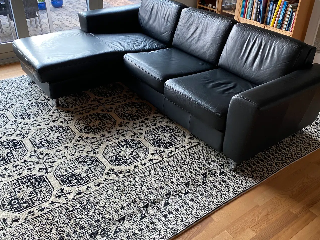 Billede 4 - Lædersofa med chaiselong