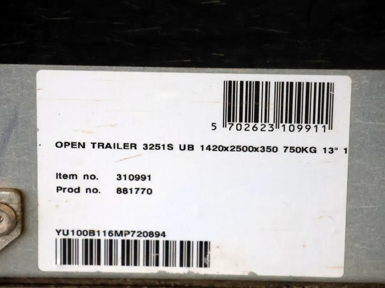 Billede 8 - Brenderup trailer model 3251S årg 2022