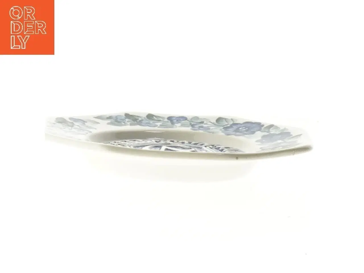 Billede 2 - Vintage fajance fad, Christian d.4. (str. 21 x 21 cm)