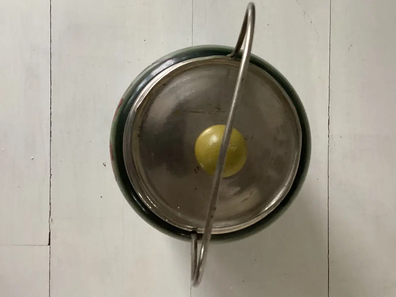 Billede 4 - Ældre opaline glas’ kiksespand 