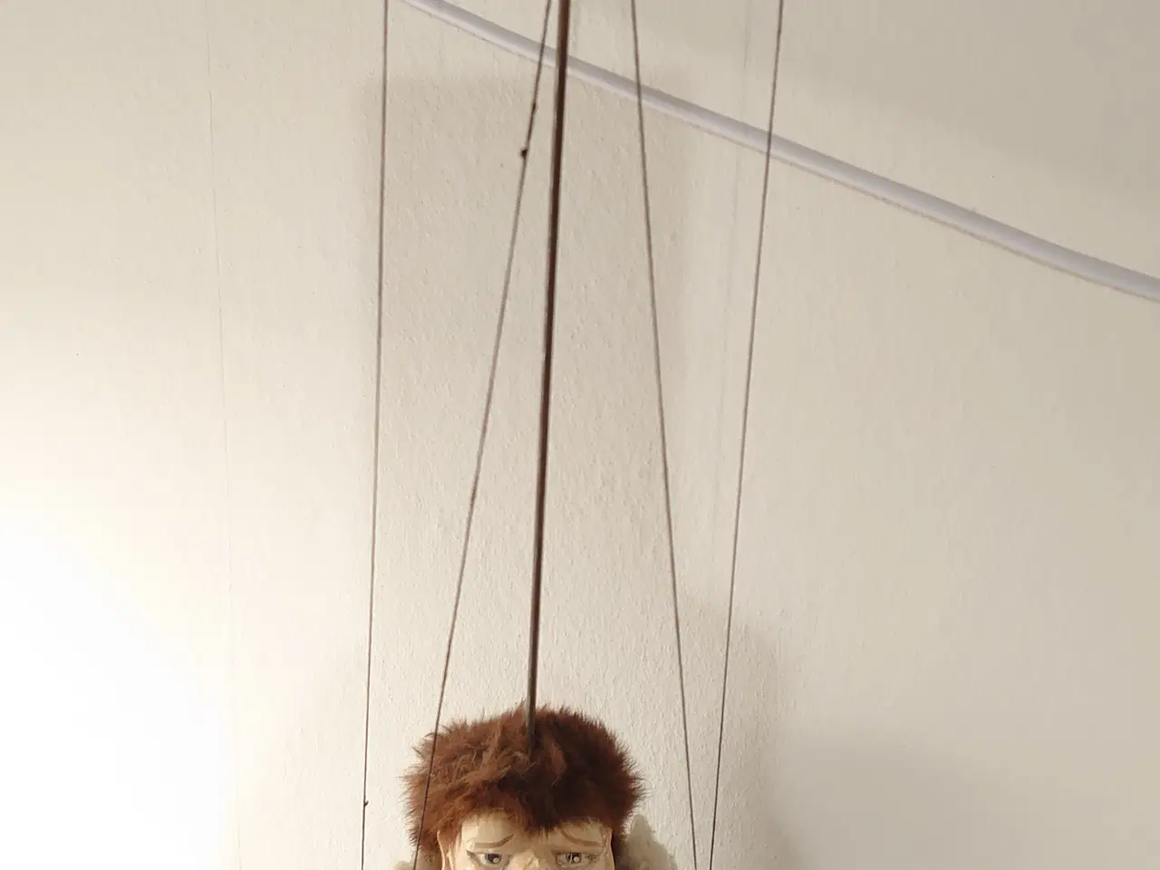 Billede 3 - Antik marionetdukke i gips, træ og stof.