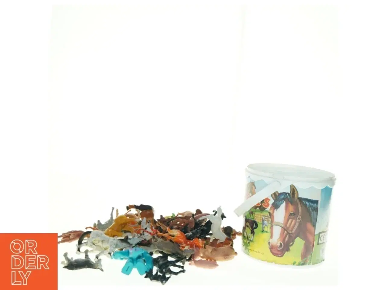 Billede 2 - Blandet plastik heste i spand (str. Spant 15 x 14 cm)