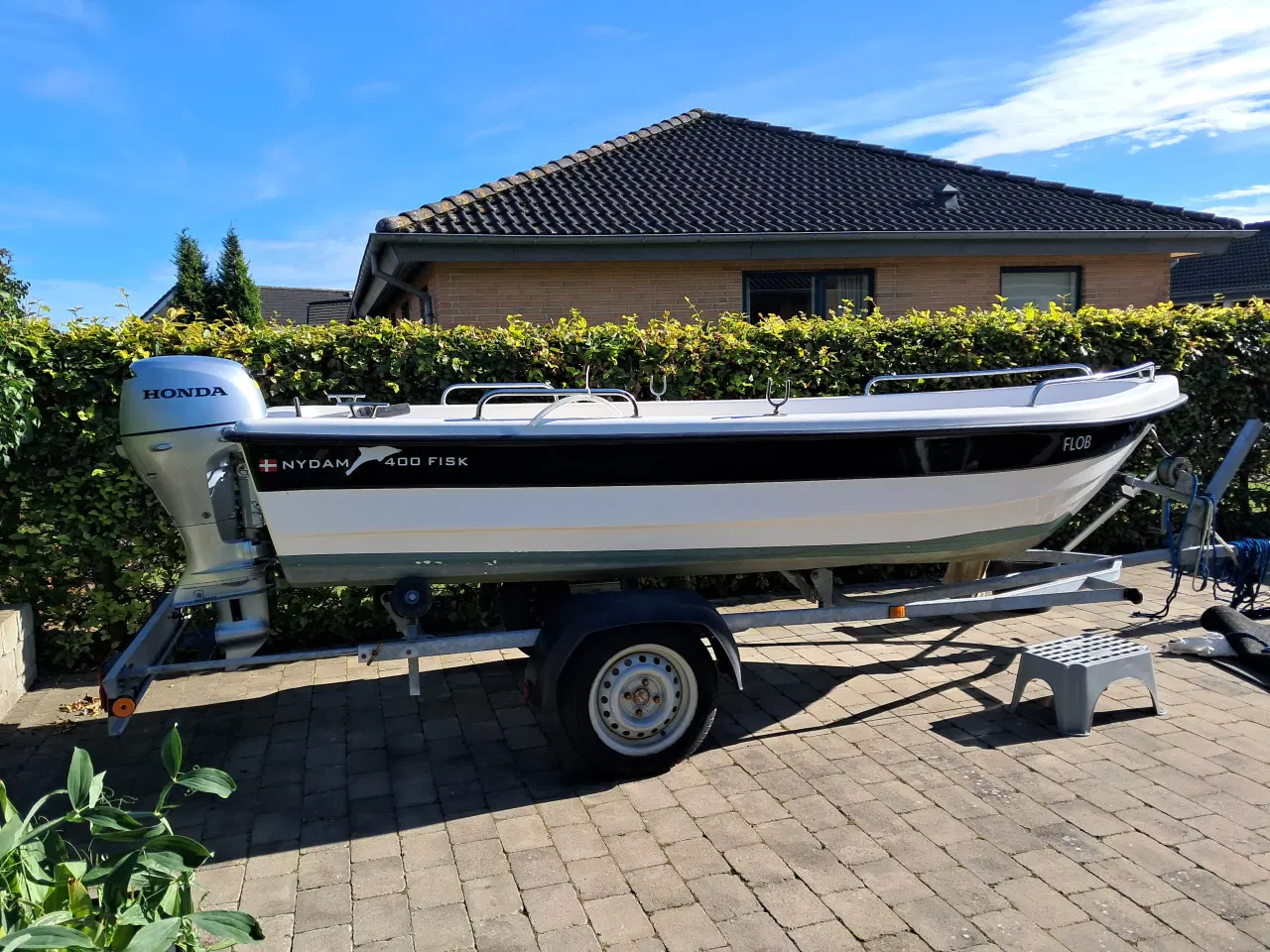 Billede 6 - Jolle, Glasfiber 400 FISK,m.Honda 10HK,og Trailer