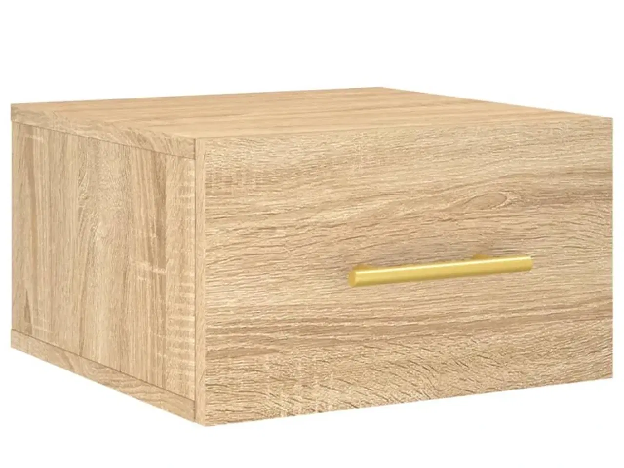 Billede 2 - Væghængt sengebord 35x35x20 cm sonoma-eg