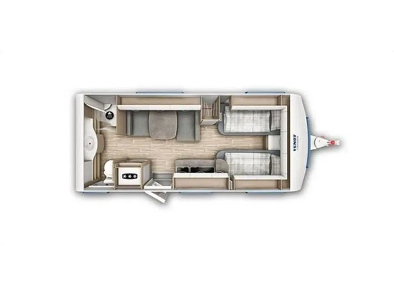 Billede 13 - 2024 - Fendt Bianco Activ 515 SGD   2024 model Enkeltsenge med udtræk samt stort endebadeværelse Kan opvejes til 1.800 kg.