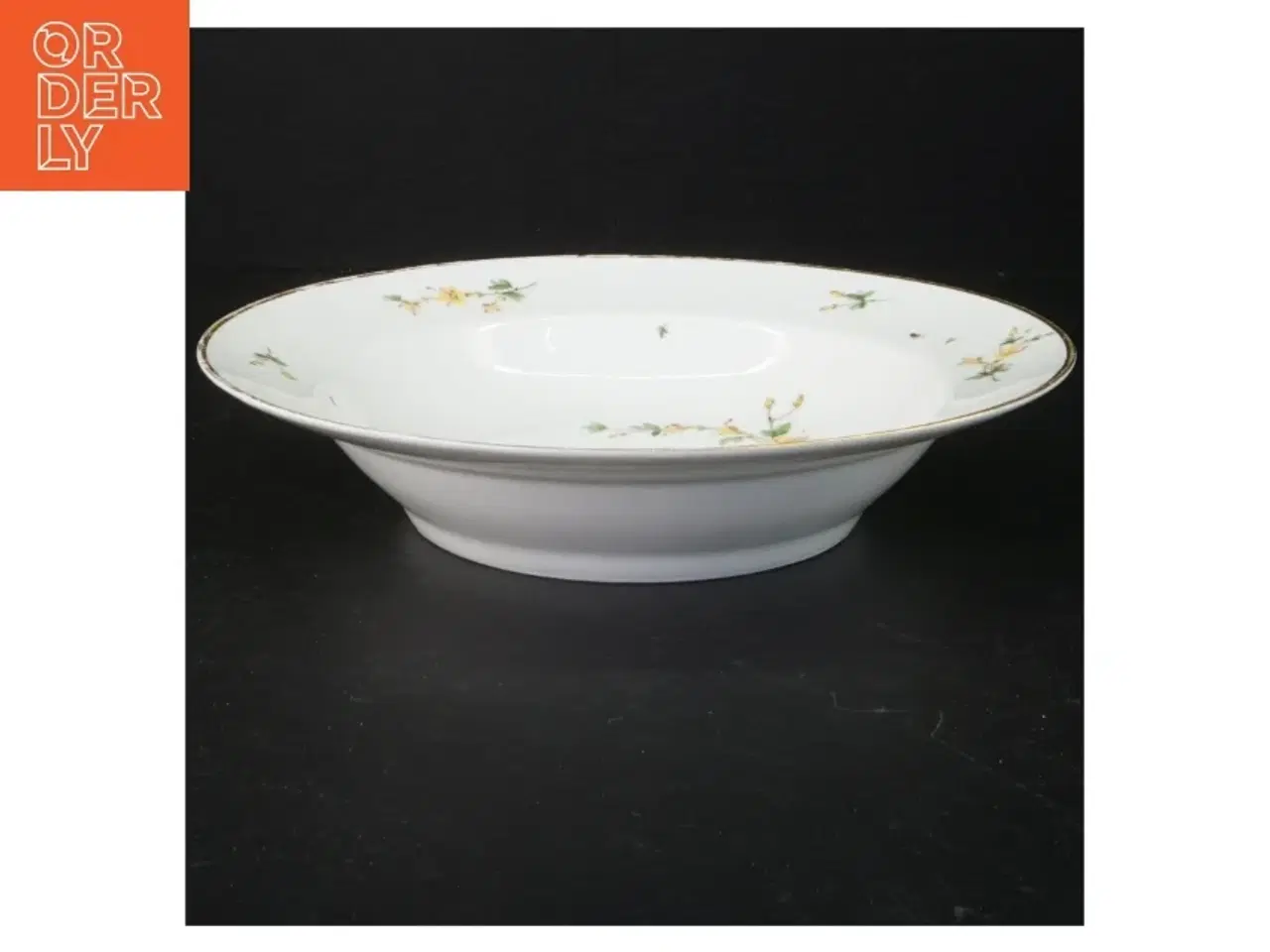 Billede 4 - Porcelænsskååle med blomsterdekoration (str. Ø 23 cm)