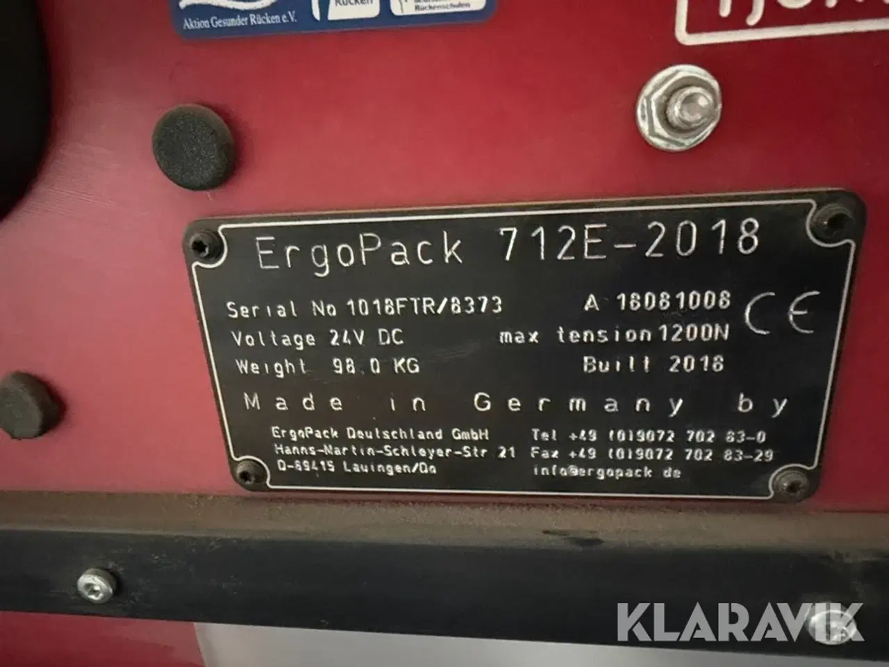 Billede 10 - Omsnøringsmaskine Ergopack 712E