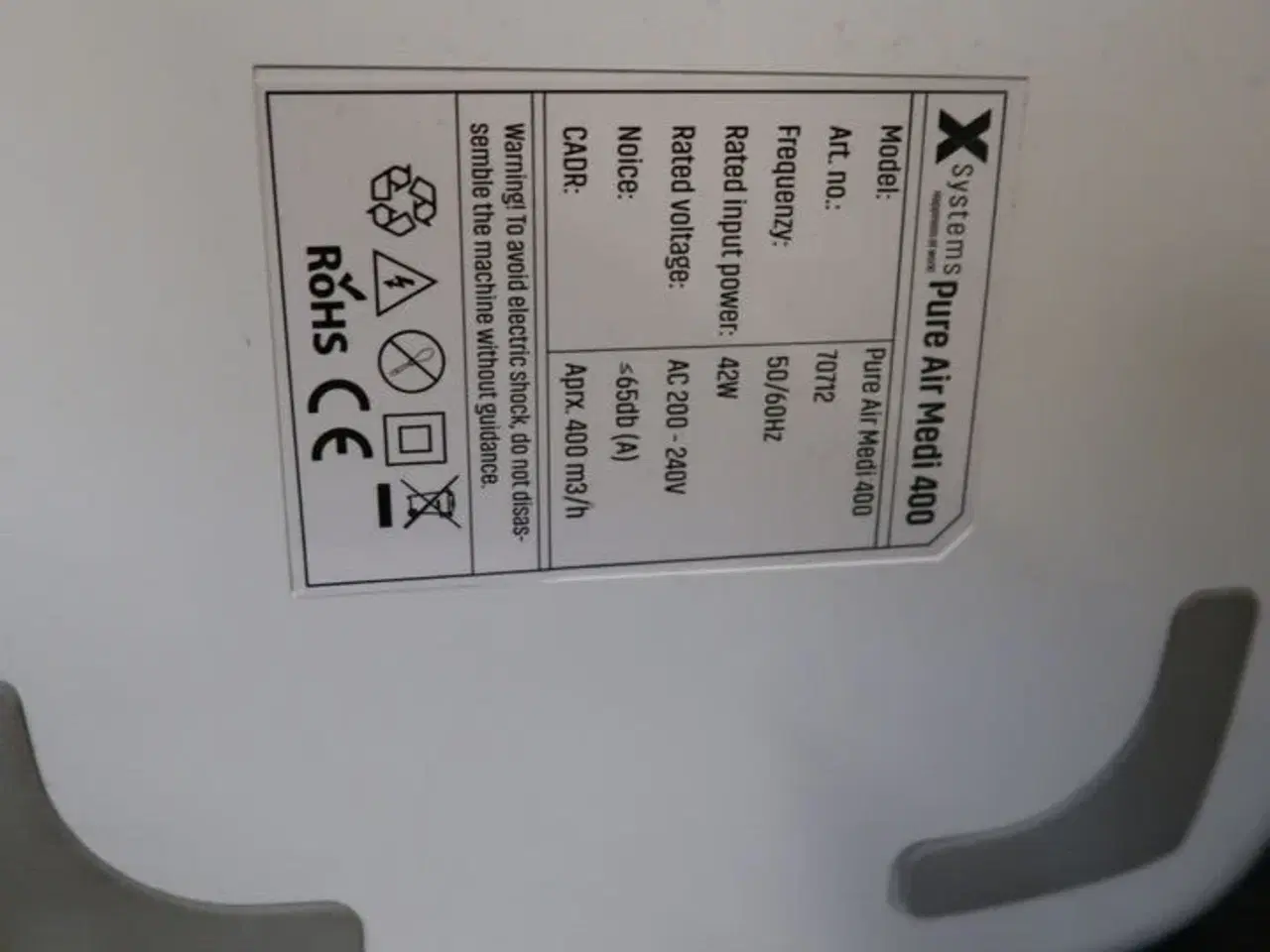 Billede 3 - Luftrenser X SYSTEMS Pure Air Medi 400