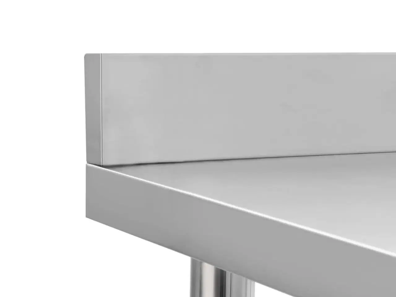 Billede 5 - Arbejdsbord til køkken m. stænkplade 100x60x93 cm rustfrit stål