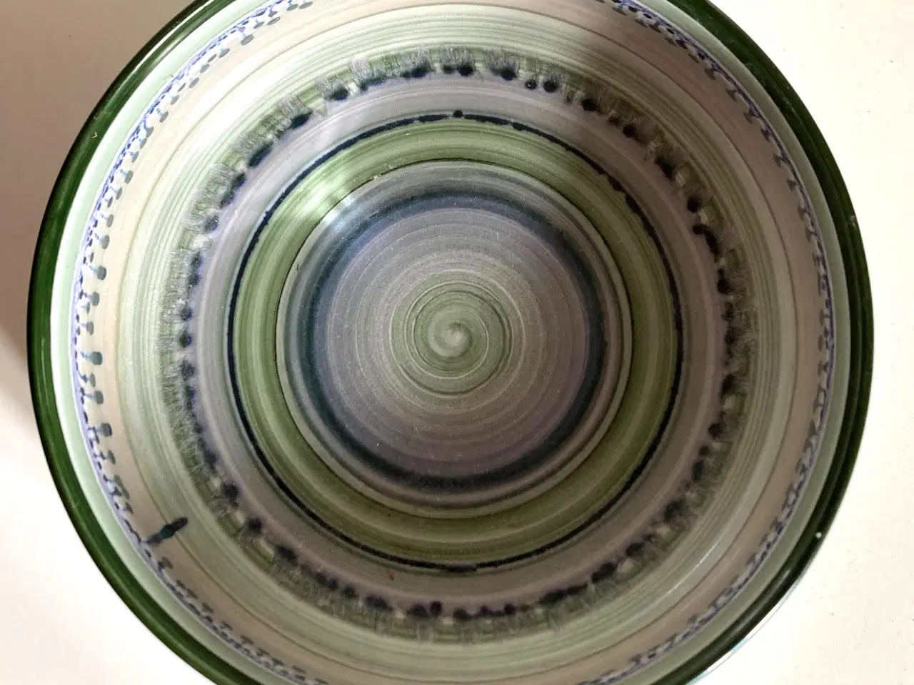 Billede 1 - Unik kæmpeskål i smukke grønne nuancer