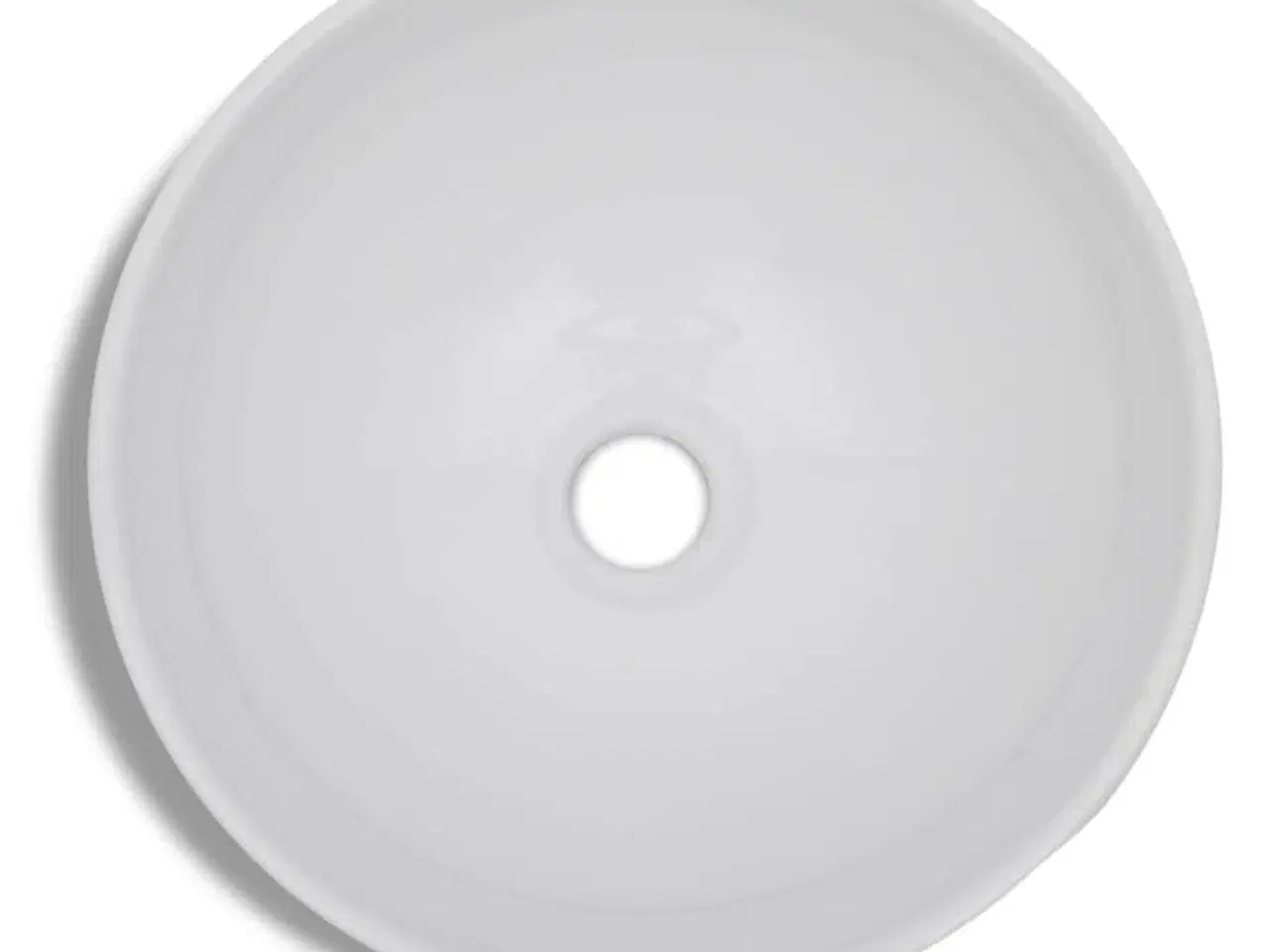 Billede 3 - Badeværelseshåndvask med blandingsbatteri keramik rund hvid