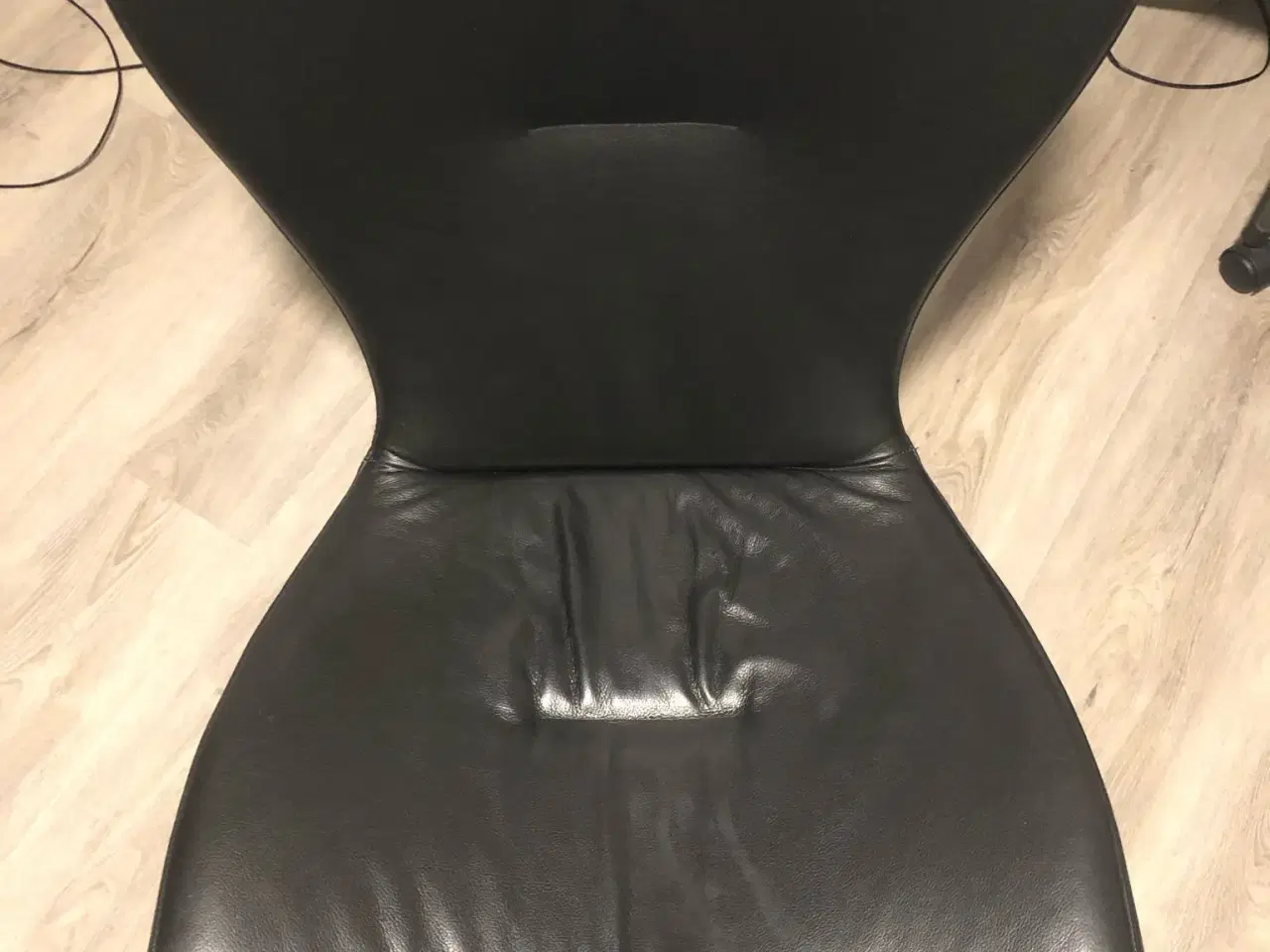 Billede 1 - GYRO stol i ægte sort læder