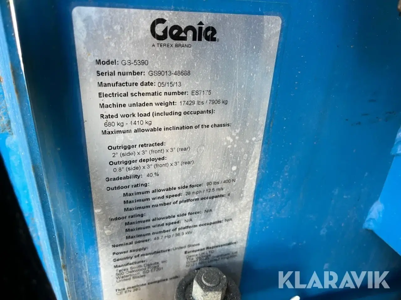 Billede 7 - Sakselift Genie GS-5390 18 meter