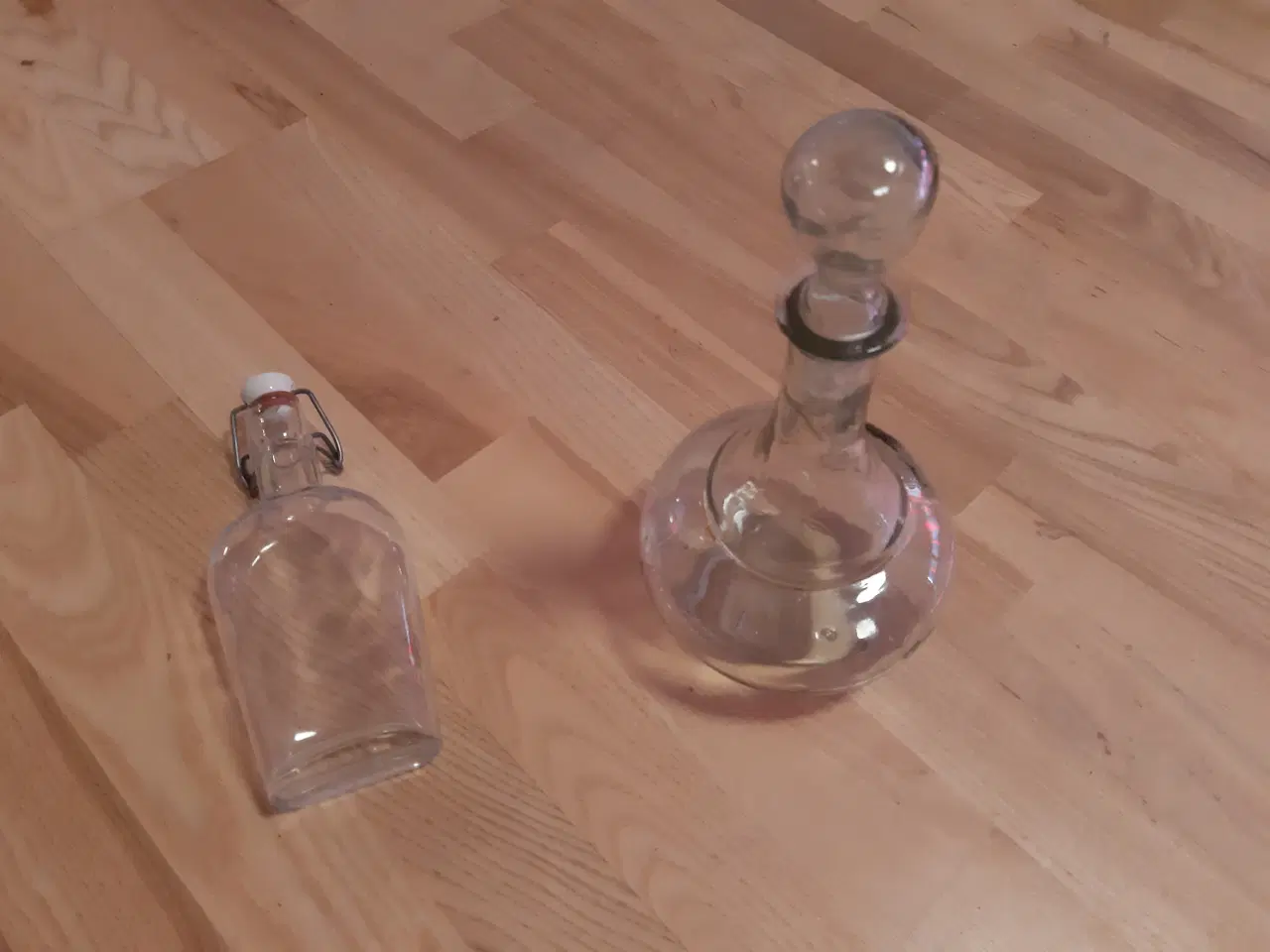 Billede 1 - Håndlavet karaffel  + gammel pantflaske