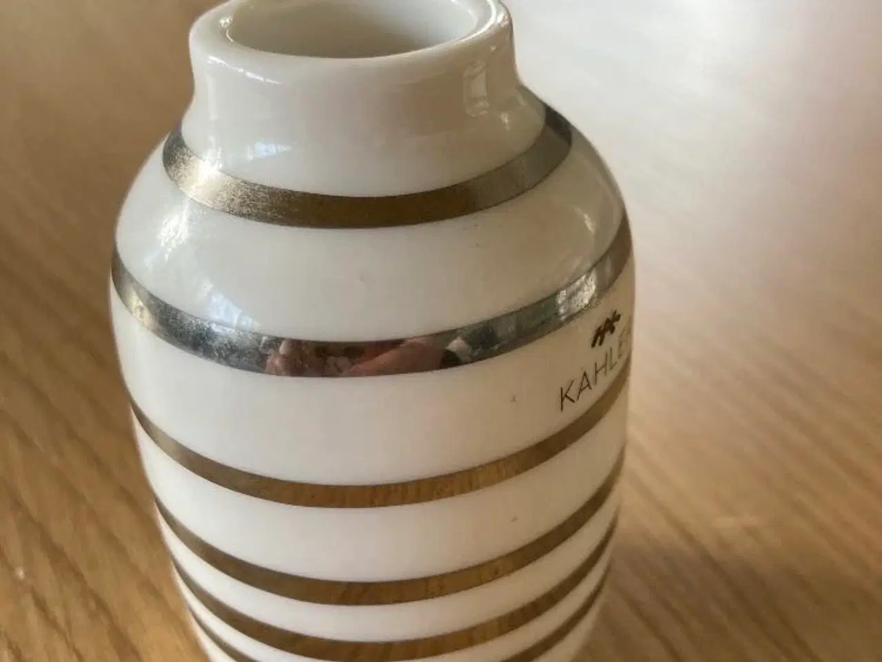 Billede 4 - Kähler Omaggio mini-vaser – sølvstribet (3 stk.)