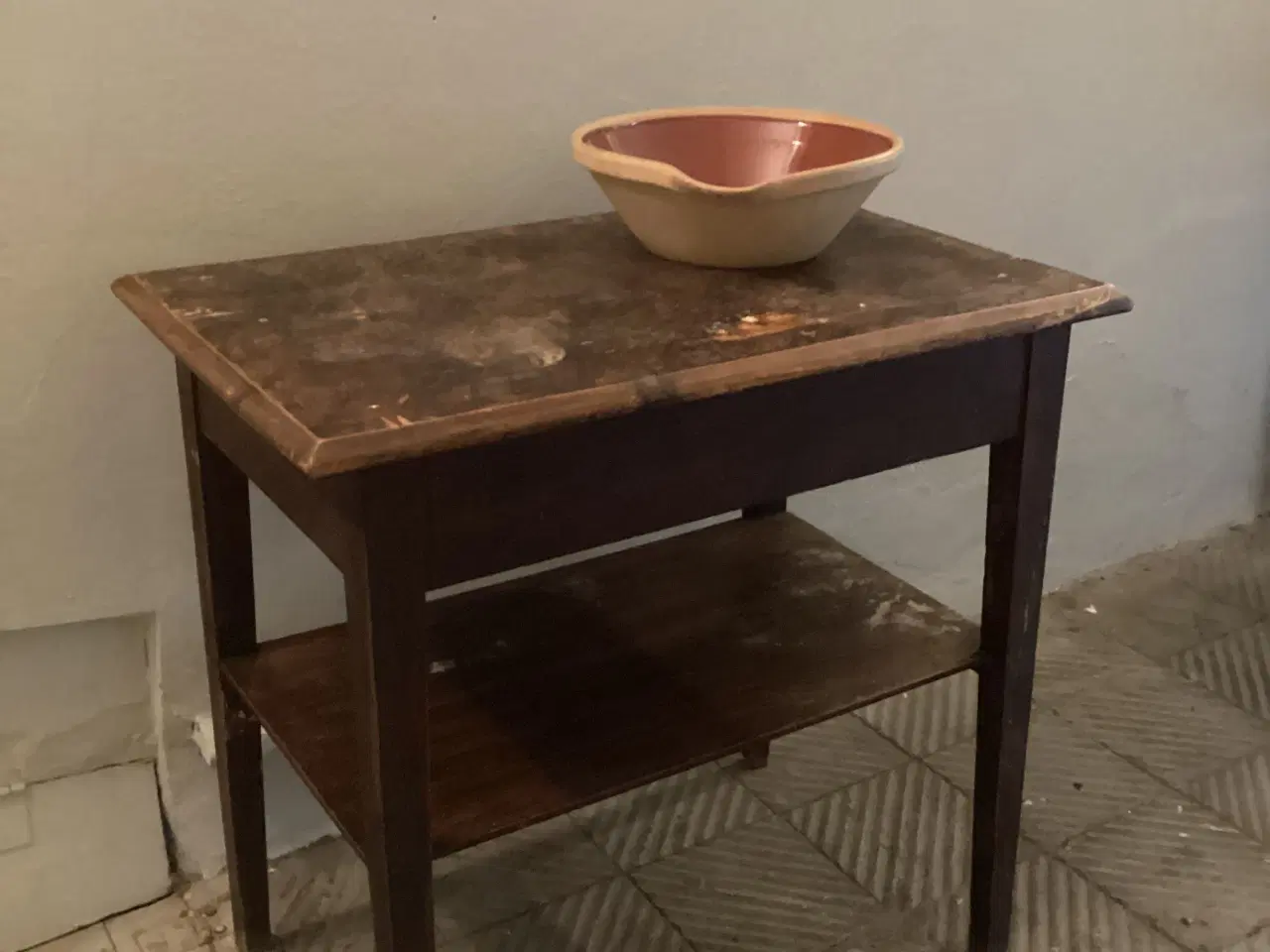 Billede 3 -  Vintage  bord med hylde