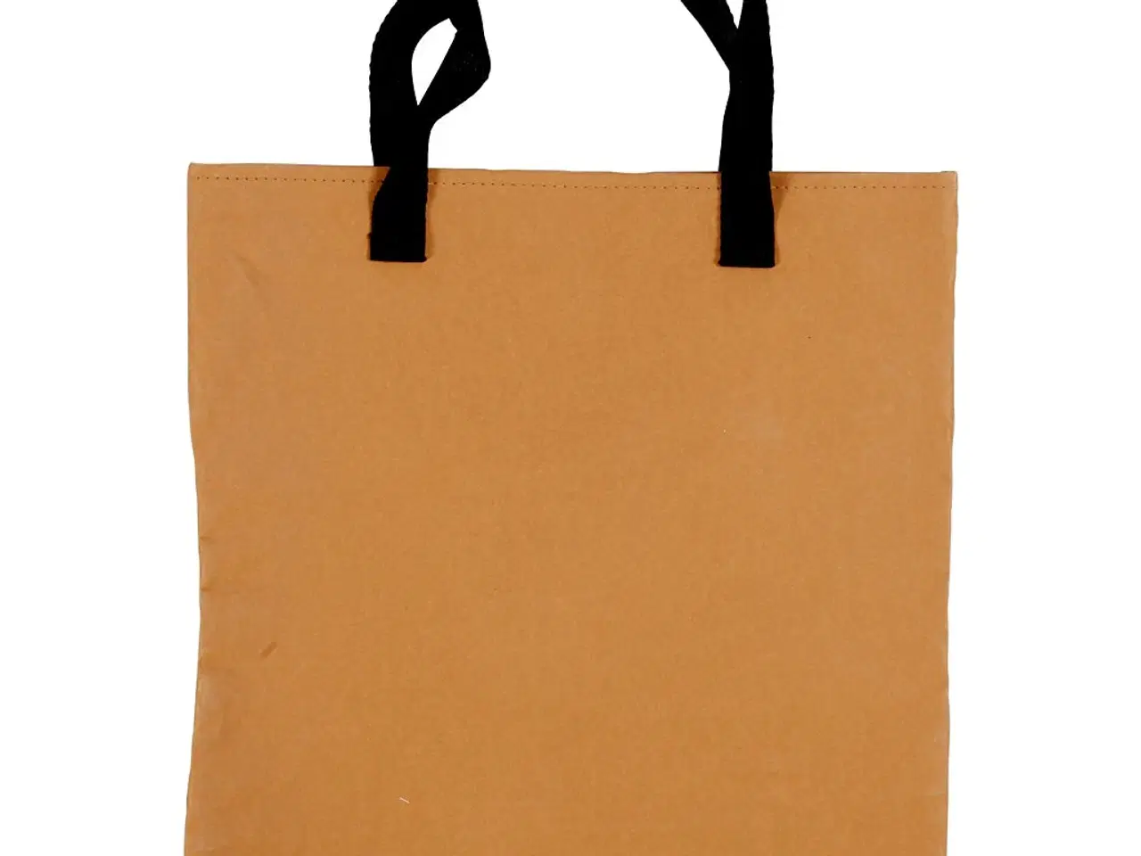 Billede 1 - Stilfuld lys brun mulepose i læderpapir, 35x38 cm