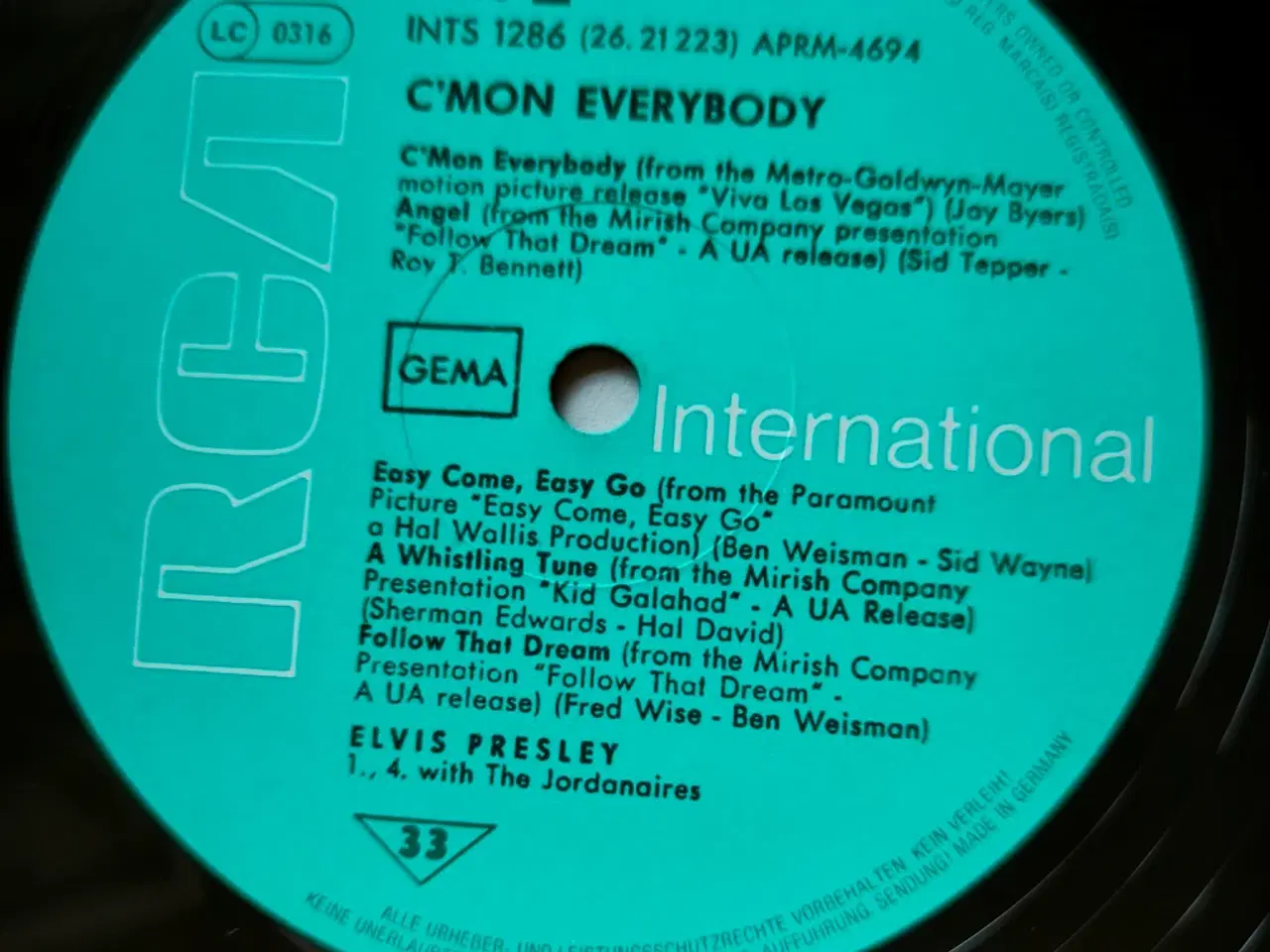 Billede 3 - LP, Elvis Presley - C'mon Everybody