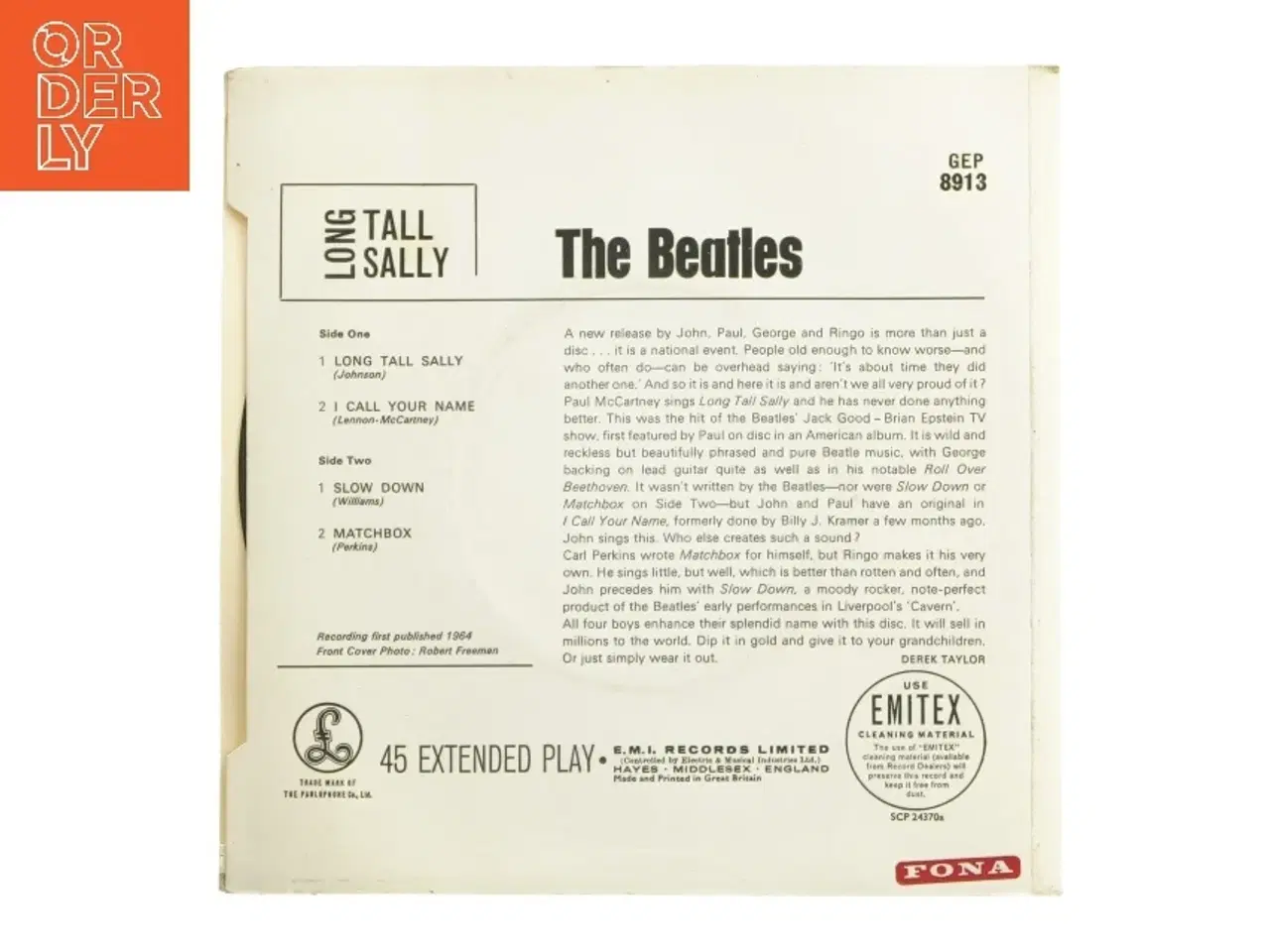 Billede 2 - The Beatles - Long Tall Sally EP fra Parlophone