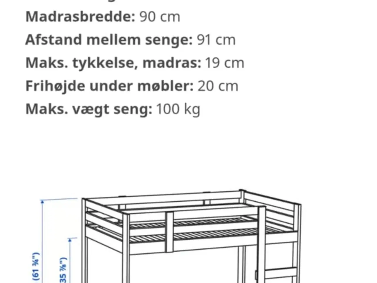 Billede 5 - IKEA Mydal køjeseng – solid og pladsbesparende løs