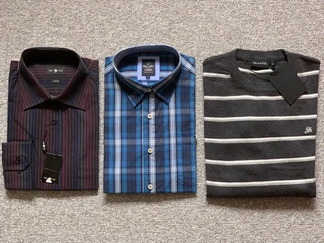 Billede 1 - Tøjpakke, 2 skjorter og 1 bluse, L/XL - NYT