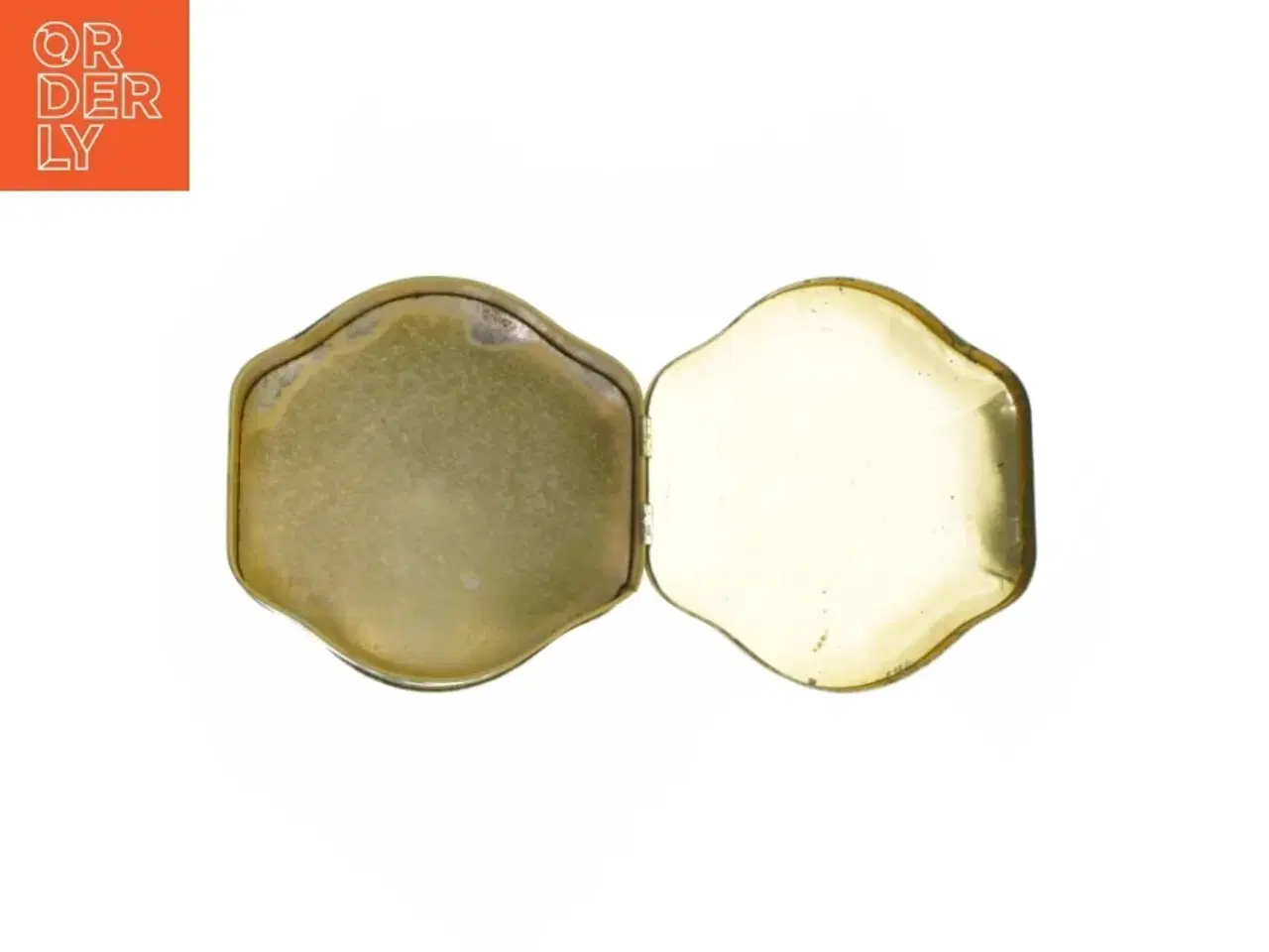Billede 5 - Antik Engelsk metaldåse 1920&#39;erne med blomstermotiv (str. 16,5 x 16,5 x 7 cm)