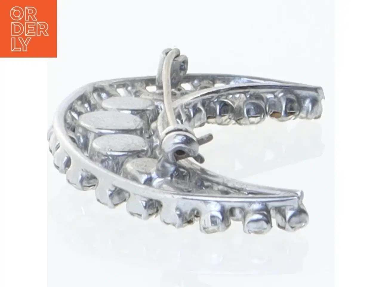 Billede 4 - Broche med måneformede rhinsten (str. 5 cm)