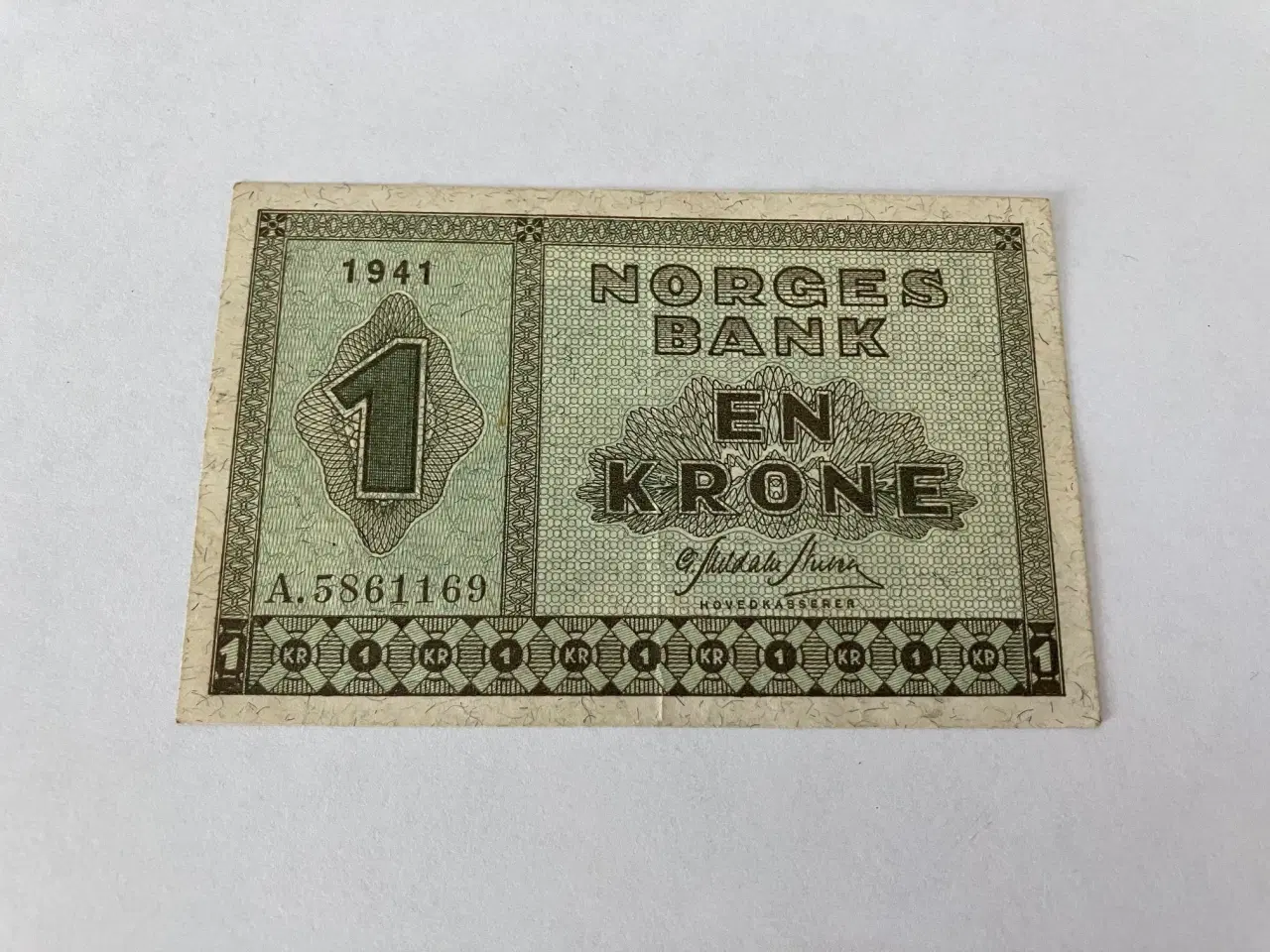 Billede 1 - 1 Krone 1941 Norge - Pæn