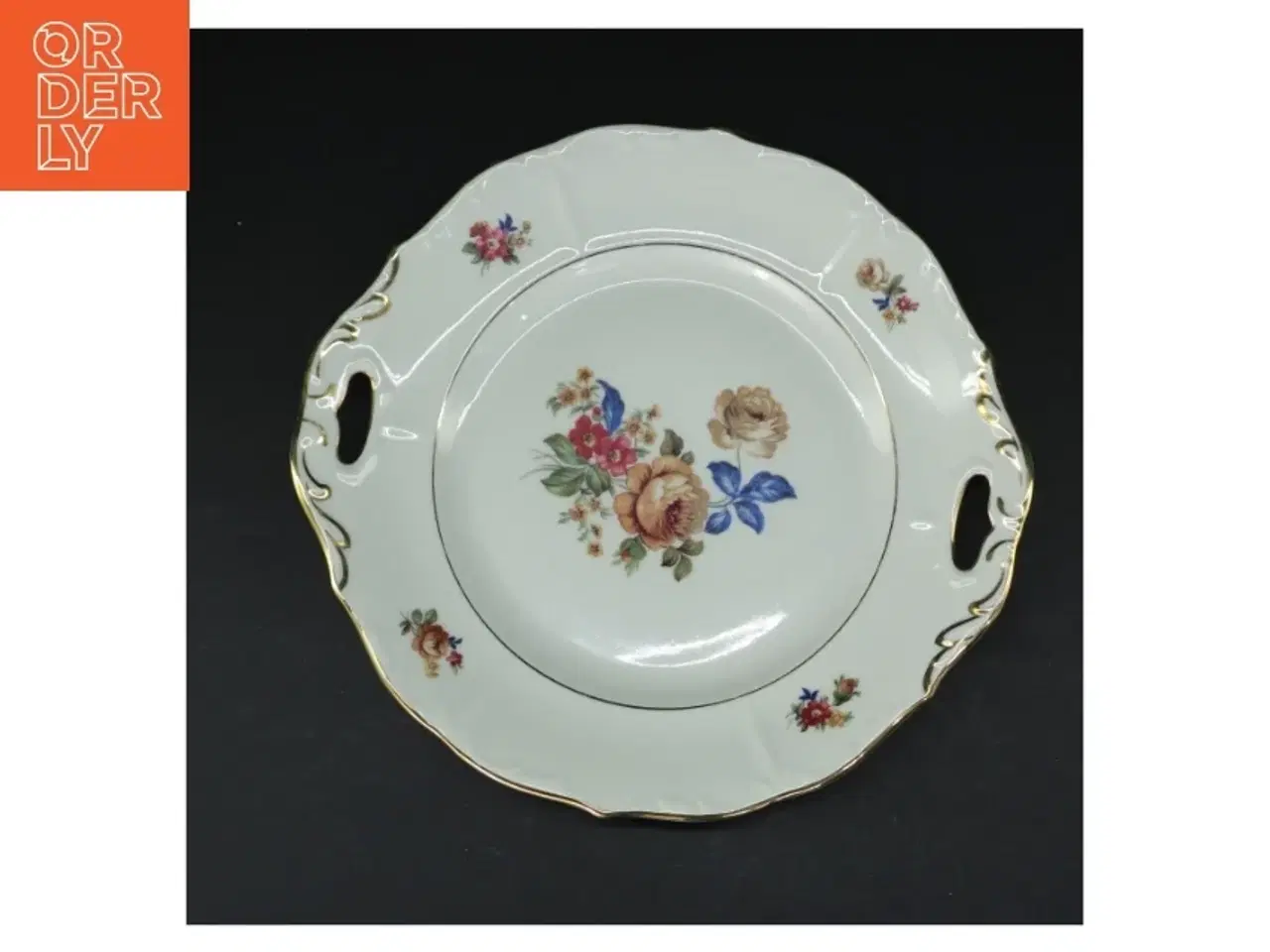 Billede 1 - Porcelænsfad med håndtag fra Bucka & Nissen (str. 26 cm)