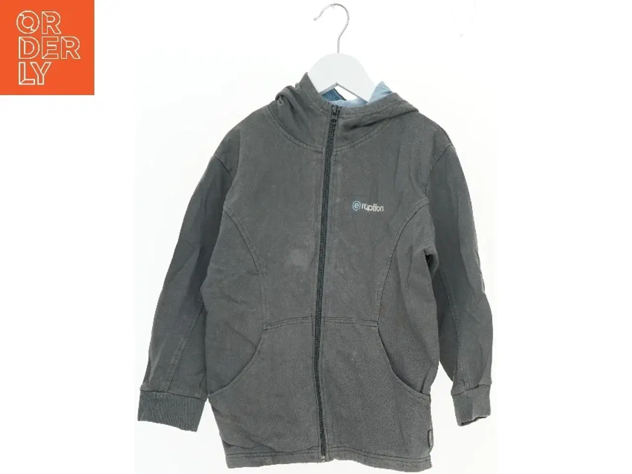 Billede 1 - Grå hættetrøje med lynlås fra Ruption (str. 116)