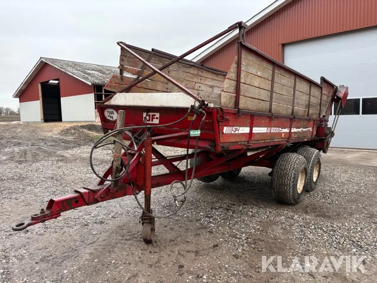 Billede 1 - Aflæsservogn JF AV6000 med hydraulisk bundkæde,