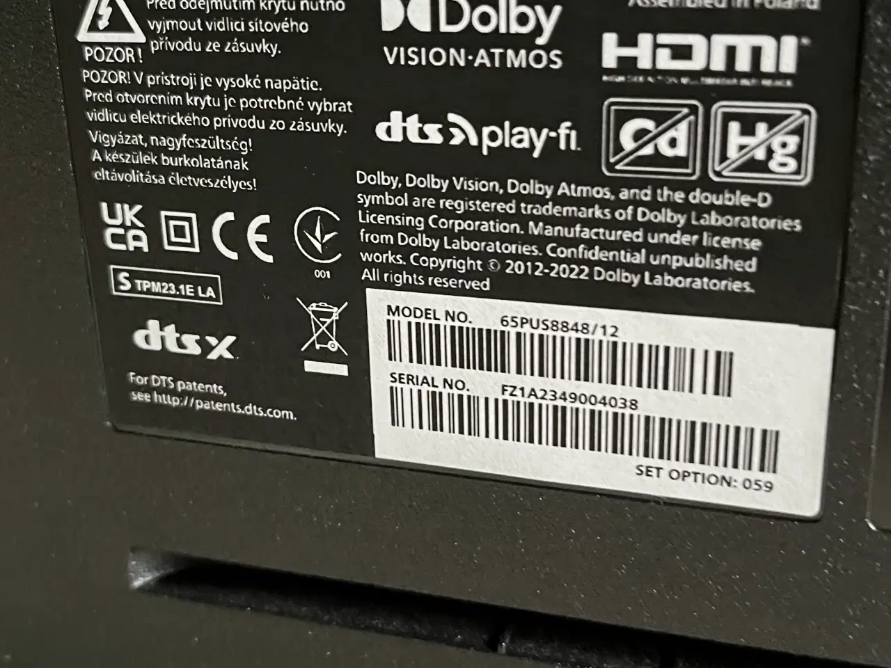 Billede 3 - Philips TV 65" Stadig garanti til feb.2024