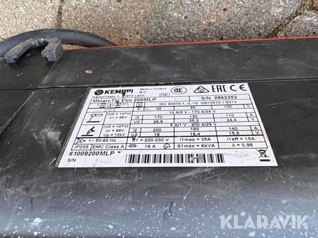 Billede 9 - Svejsemaskine Kemppi MinarcTig Evo 200MLP