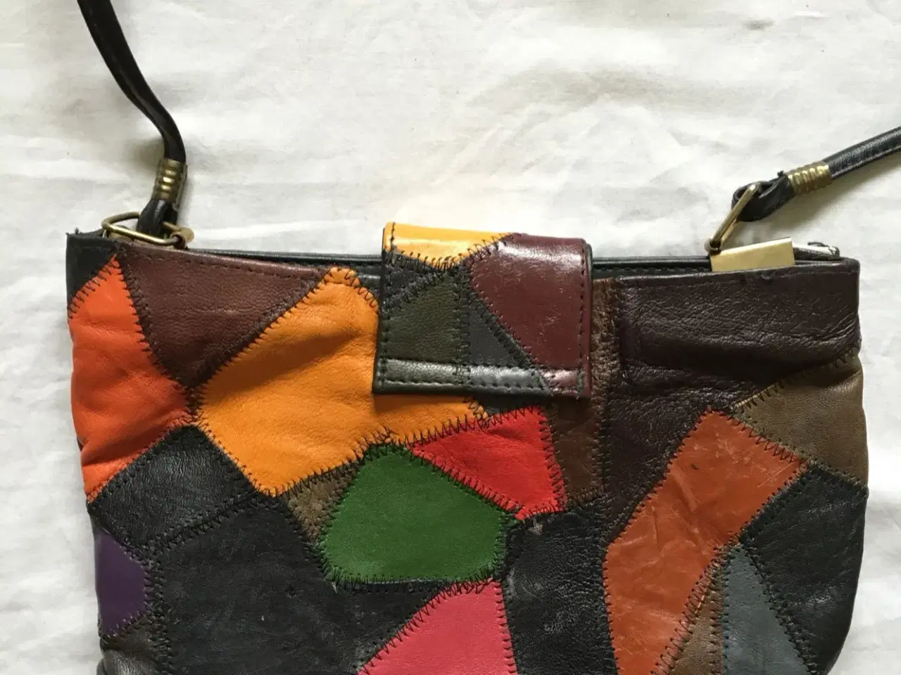 Billede 4 - Læder patchwork taske