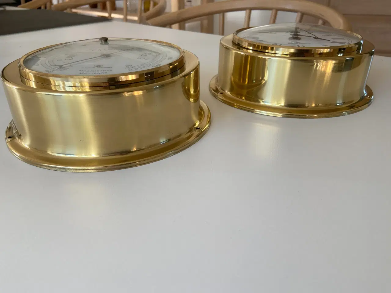 Billede 5 - Danbar Denmark skibsur og barometer i messing