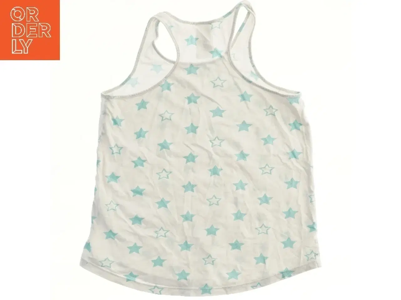 Billede 1 - Hvid tanktop med stjernemønster fra H&M (str. 134)