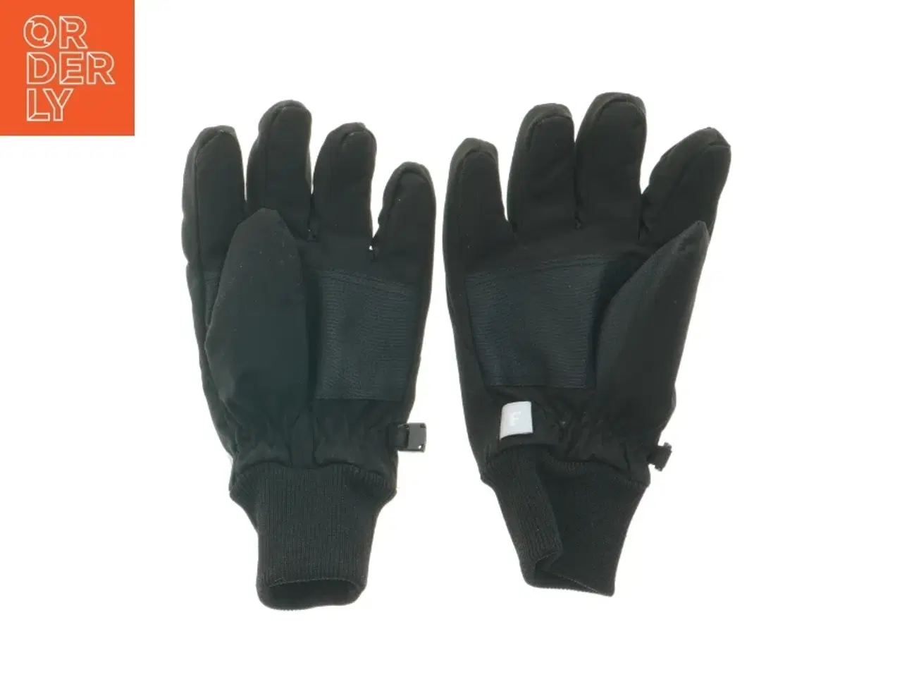 Billede 2 - Sort vinterhandsker med refleksstriber (str. 22 cm)