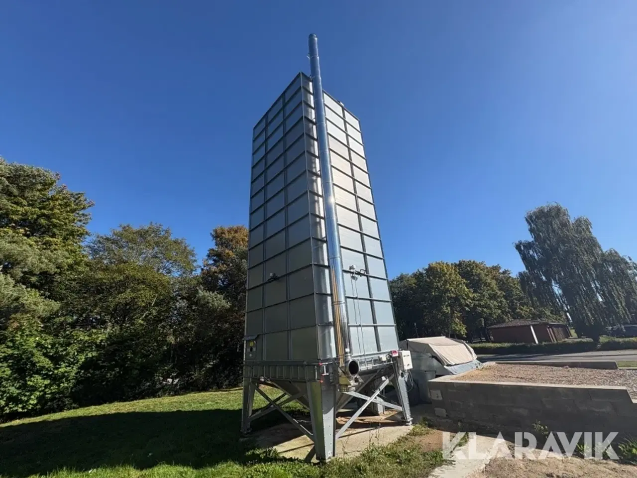 Billede 3 - Udendørssilo BM 300 galvaniseret med fyldebeholder og vægt MU-300