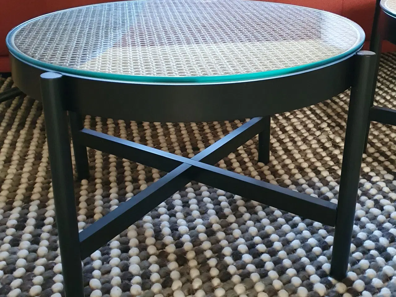 Billede 2 - Flettede Sofa/sidenorde fra FDB med glasplade