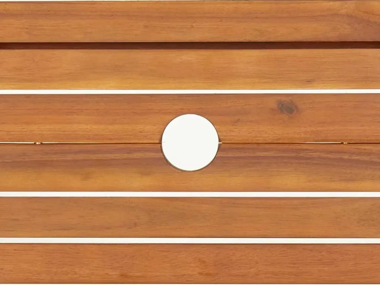 Billede 5 - Foldbart havebord Ø 90x75 cm massivt akacietræ