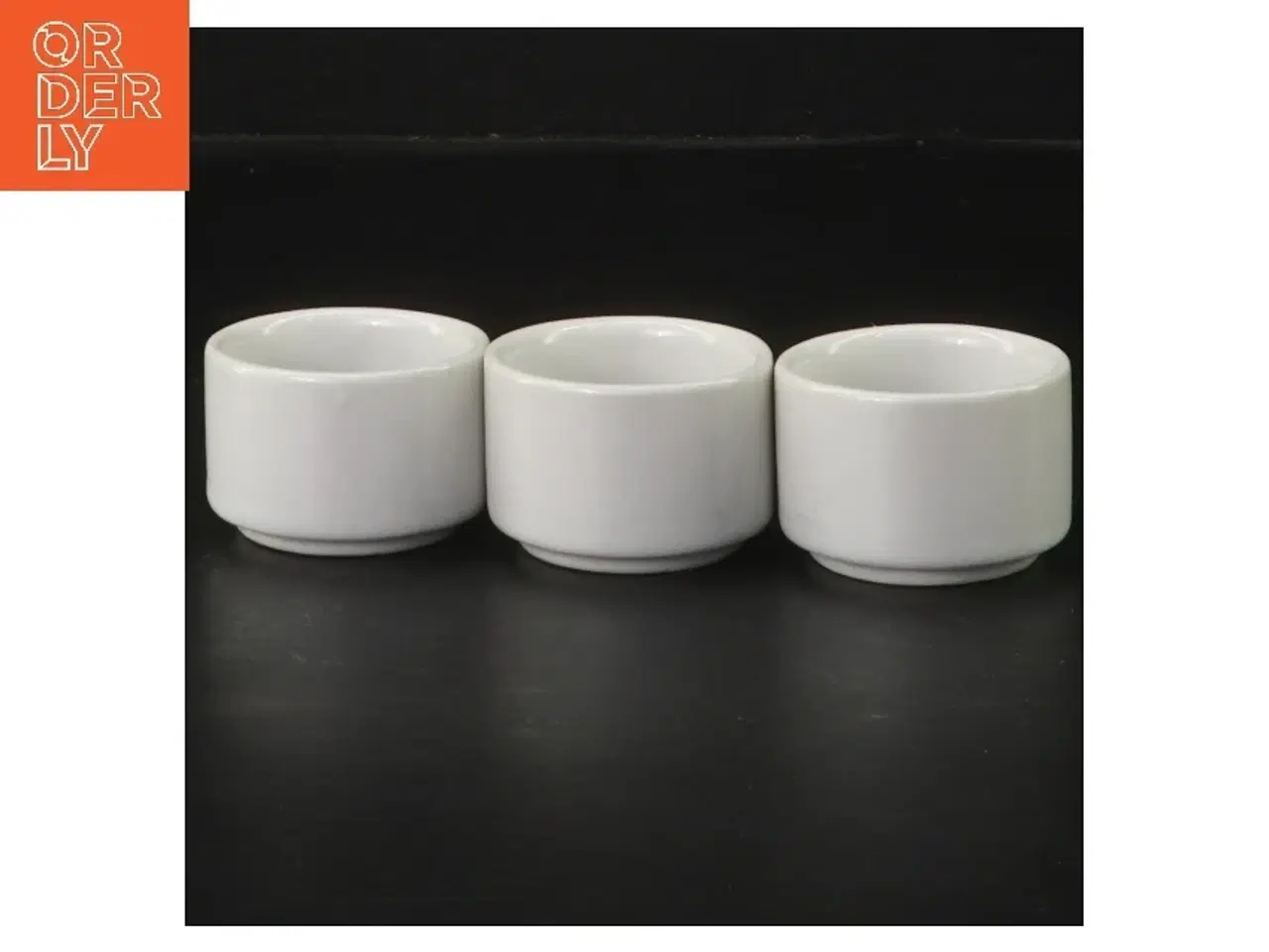 Billede 1 - Små hvide porcelænskrukker fra Wessco (str. 5x3,5 cm)