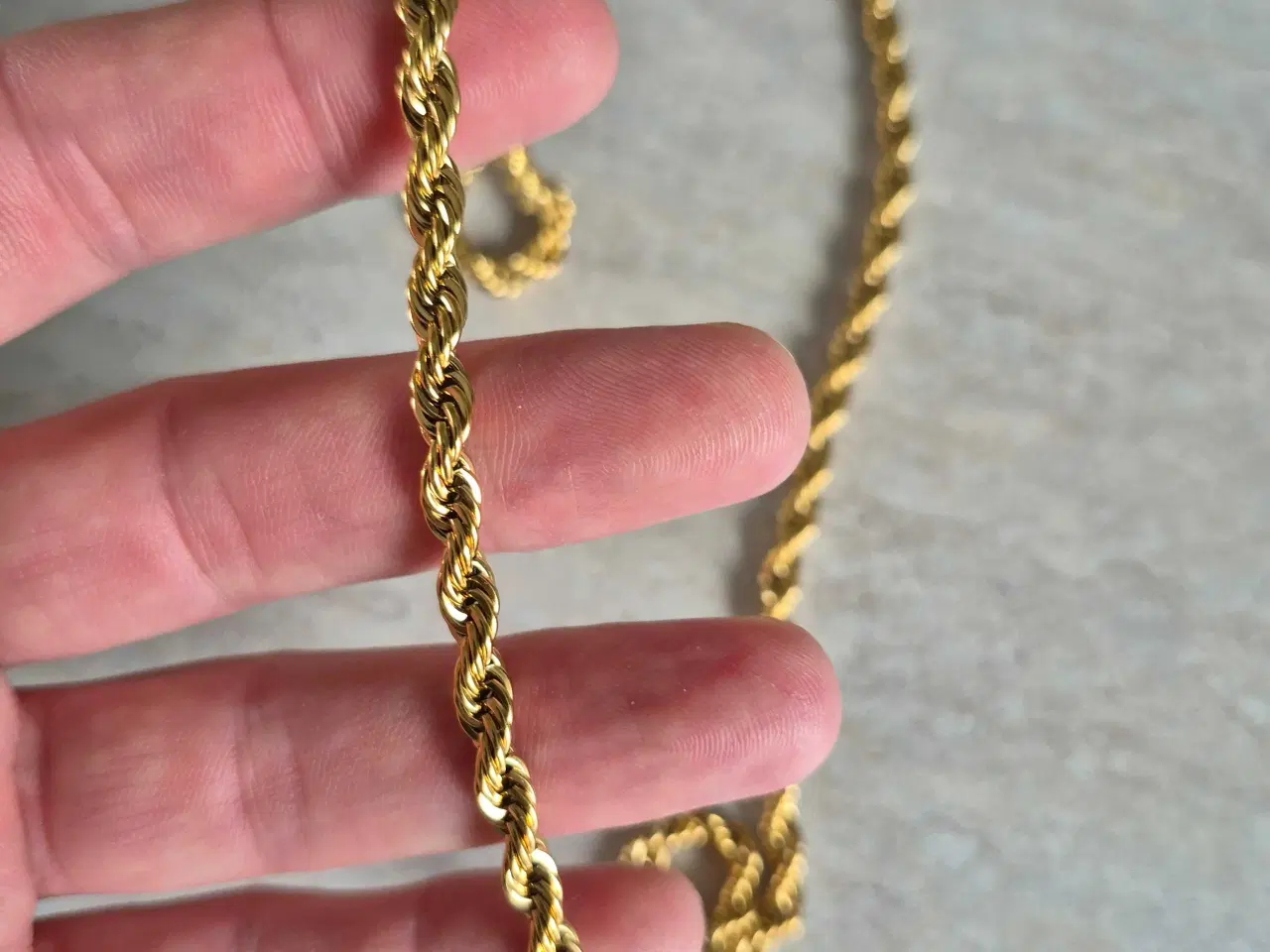 Billede 3 - 5mm goldfilled rope chain
