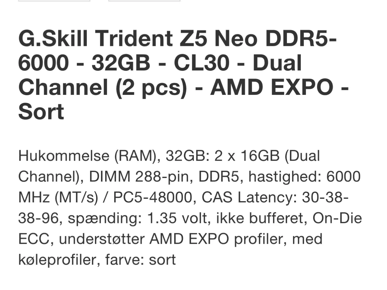 Billede 3 - G.skill Trident Z5 Neo 32Gb