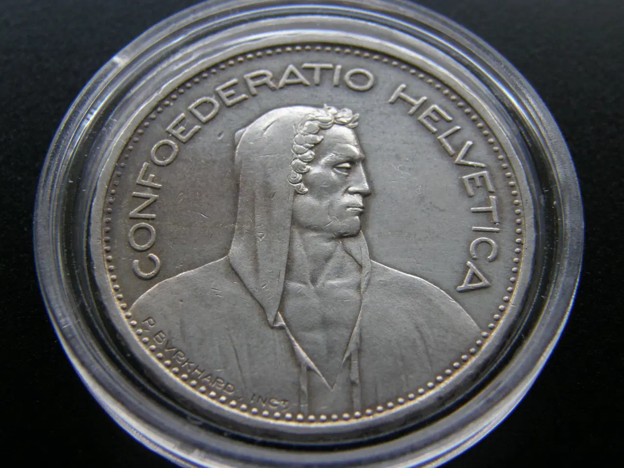 Billede 1 - Schweiz  5 Francs  1935 B  Sølv  KM#40