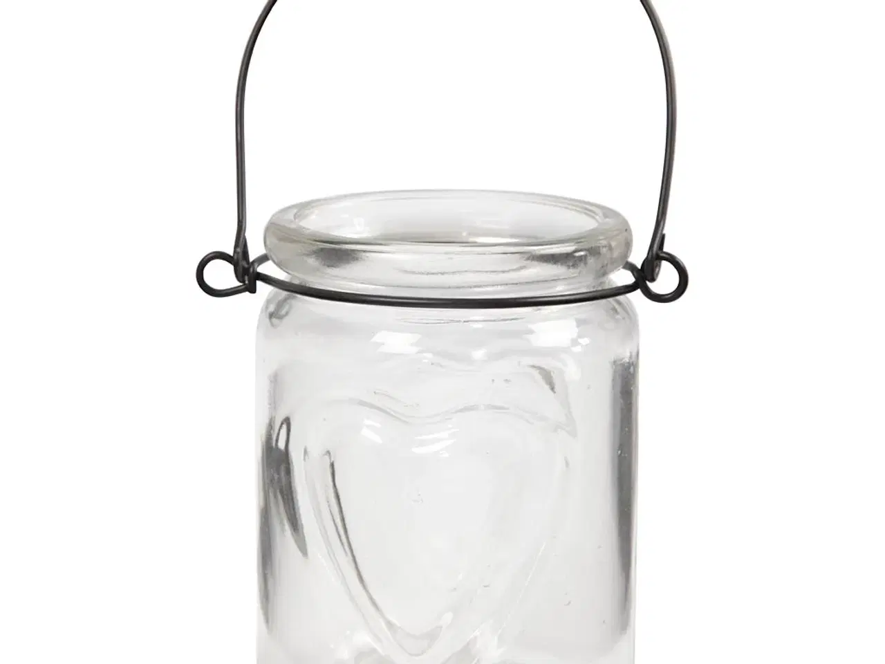 Billede 1 - Elegant Glaslanterne med Hjerte-relief - 12 stk.