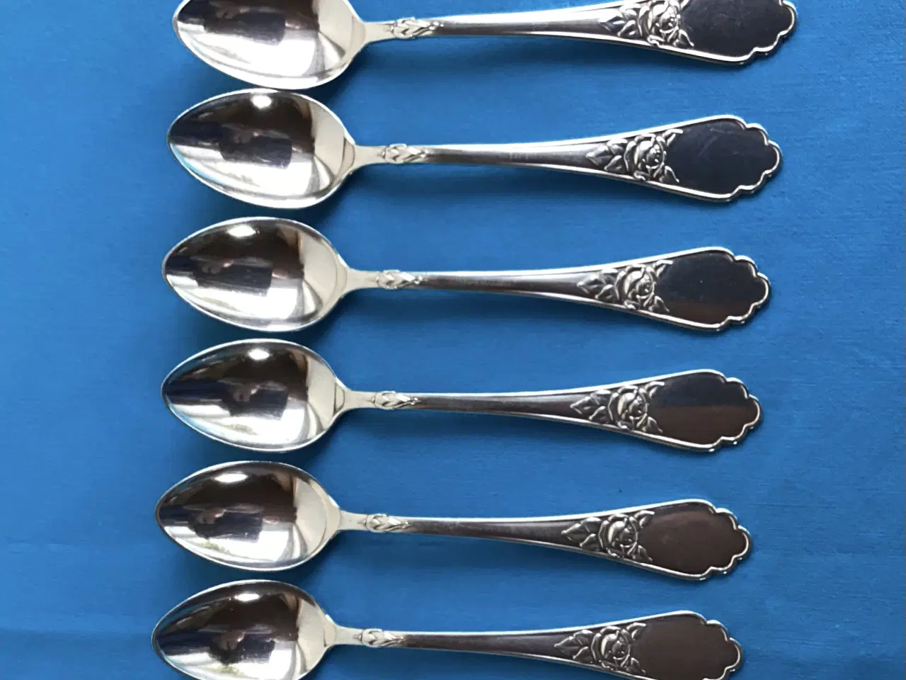 Billede 1 - 6 “Rose” Sølvplet teskeer, pris pr. stk.