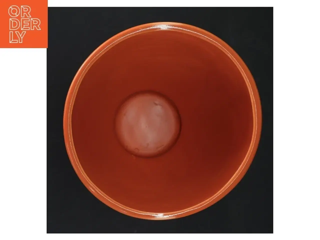 Billede 3 - Orange keramikvase (str. 22 cm)