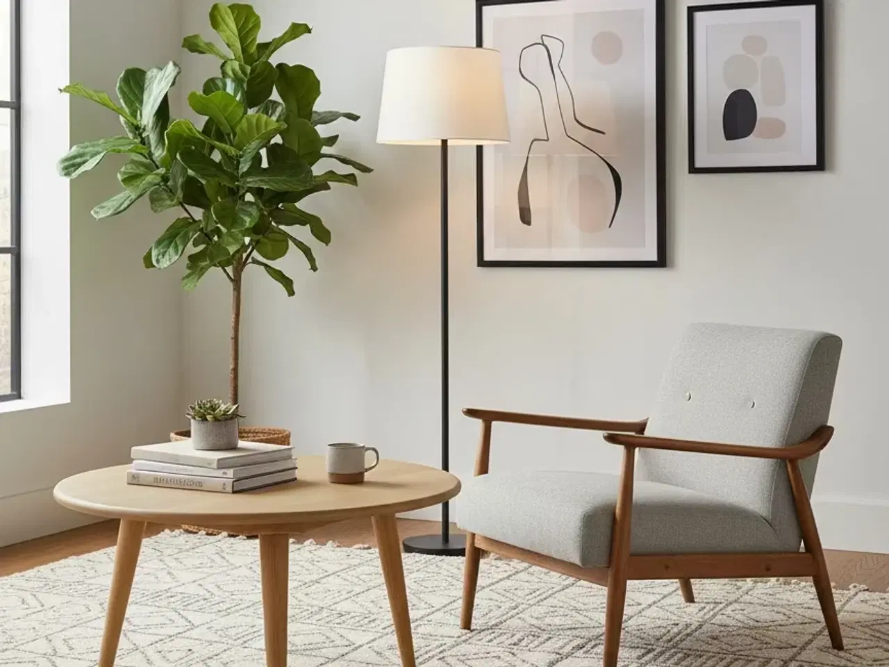 Billede 2 - Carl Hansen & Søn CH008 Sofabord – Eg Ø78 cm