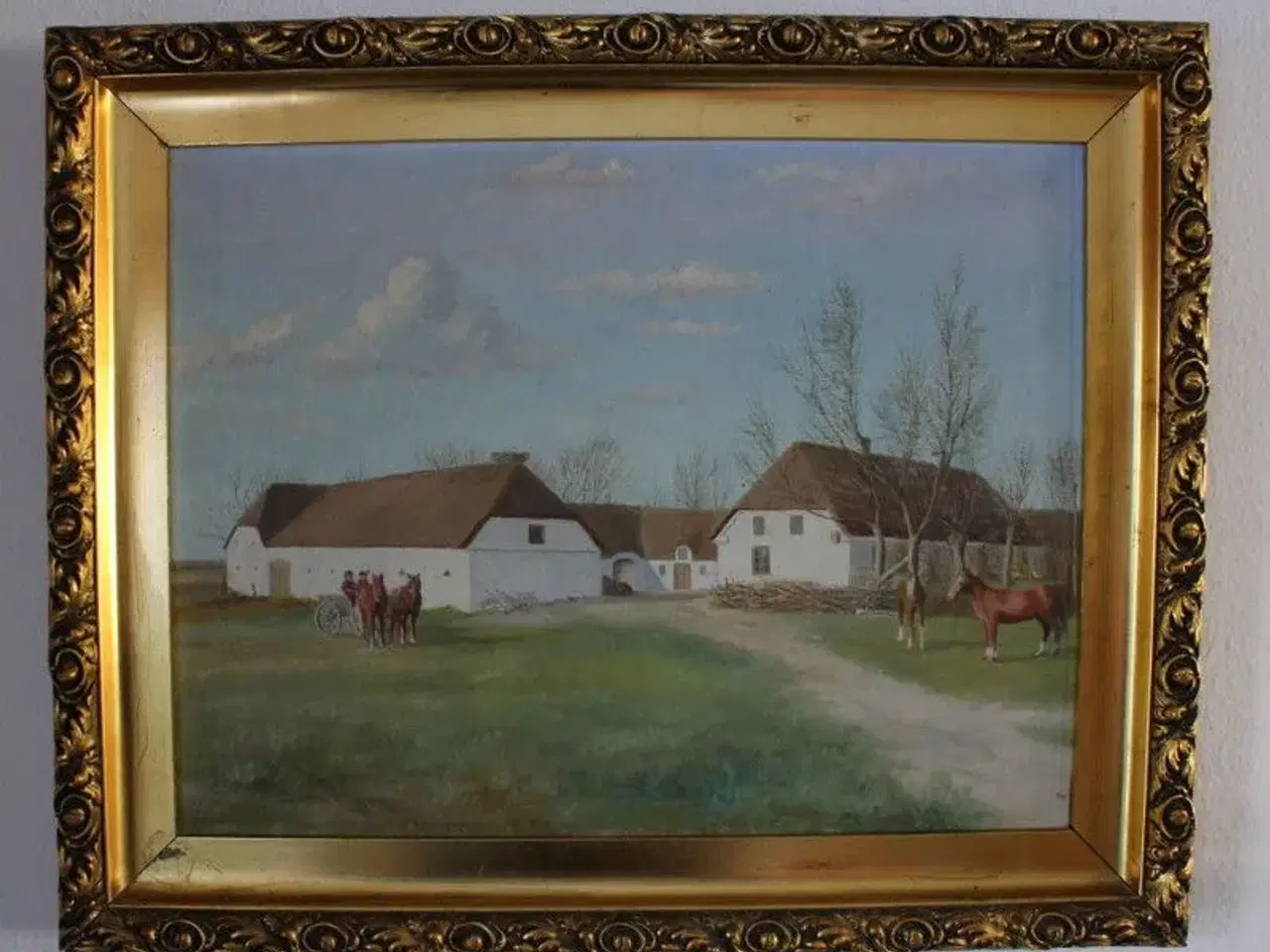 Billede 1 - Frederik Ernlund maleri af gård